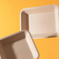 Charola Mediana Biodegradable y Compostable 20x15 cm -